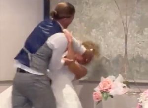 Video Shows Groom Smashing Wedding Cake in Face of New Wife as "Joke," Drawing Ire Online