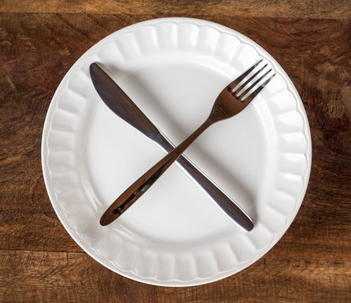 Fork and Knife on a Plate
