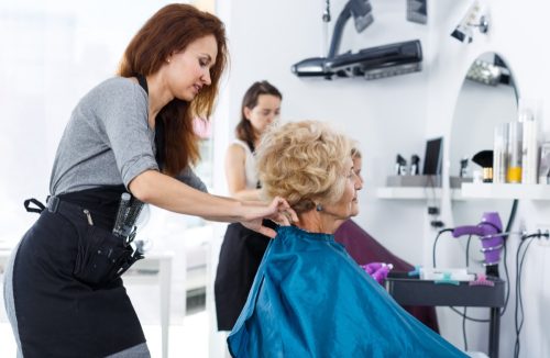 Older Woman at Hair Salon