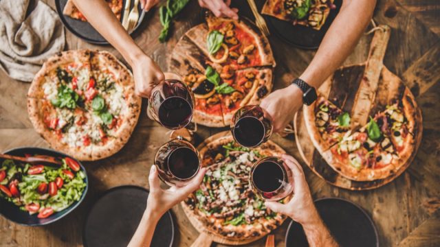 Pizza and Wine Gathering