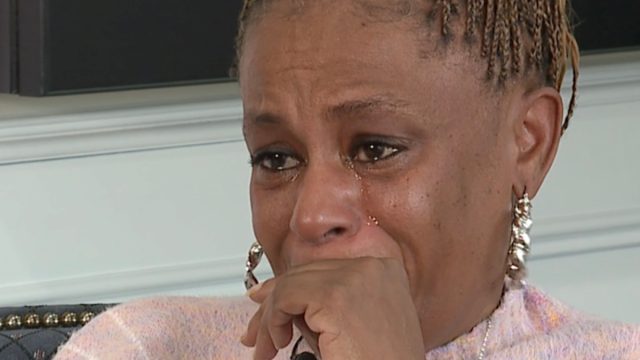 Woman crying card