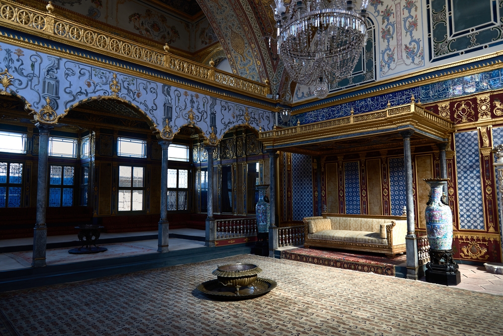 The interior of the Topkapı Palace museum