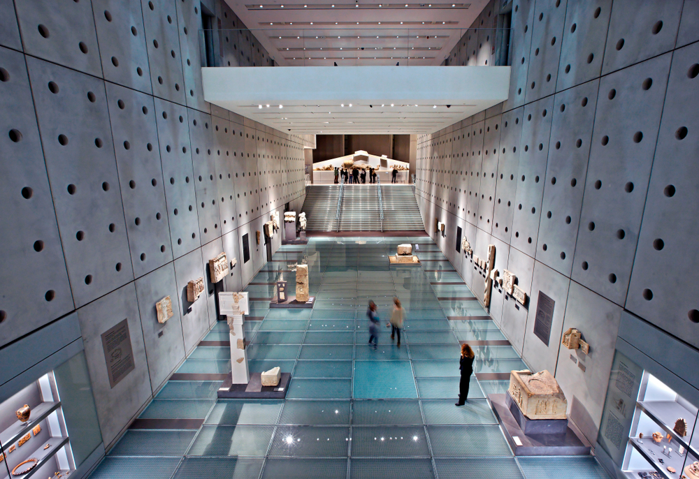 An interior shot of the Acropolis Museum