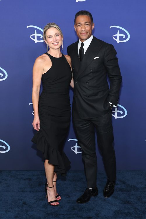 Amy Robach and T.J. Holmes at the 2022 ABC Disney Upfront in May 2022