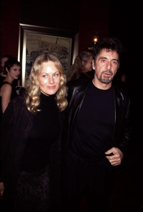 Beverly D'Angelo and Al Pacino at the premiere of "The Insider" in 1999