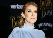A closeup of Celine Dion walking the red carpet at an event