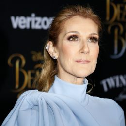 A closeup of Celine Dion walking the red carpet at an event