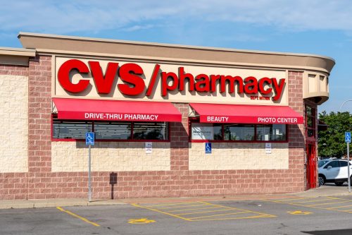 CVS Pharmacy drugstore in Buffalo, New York, USA. CVS Pharmacy is a subsidiary of the American retail and health care company CVS Health.