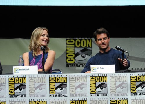 Emily Blunt and Tom Cruise at Comic Con in San Diego in 2013