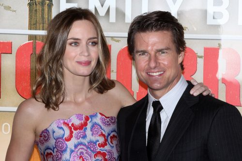Emily Blunt and Tom Cruise at the UK premiere of "Edge of Tomorrow" in 2014