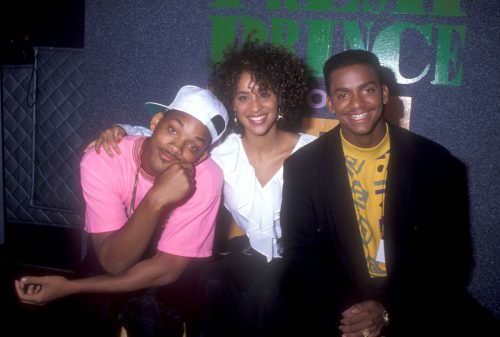 Will Smith, Karyn Parsons, and Alfonso Ribeiro at the NBC Allstars Party in 1990