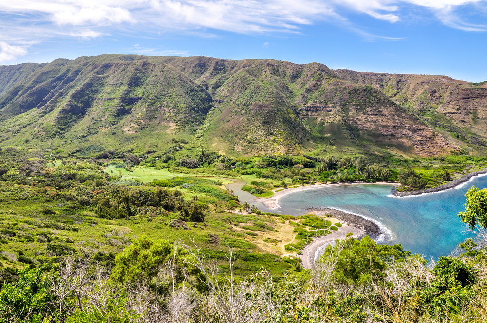 The Halawa Valley on the Island of Molokai in Hawaii