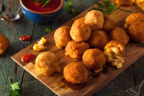 Fried Mac and Cheese Bites with Dipping Sauce