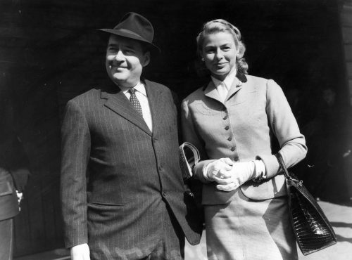 Roberto Rossellini and Ingrid Bergman in London in 1956