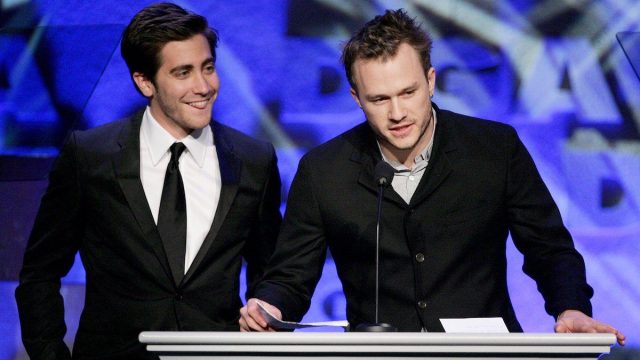 Jake Gyllenhaal and Heath Ledger presenting at the 2006 Directors Guild of America Awards