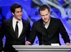 Jake Gyllenhaal and Heath Ledger presenting at the 2006 Directors Guild of America Awards