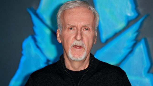 James Cameron at a photocall for "Avatar: The Way of Water" in London in December 2022
