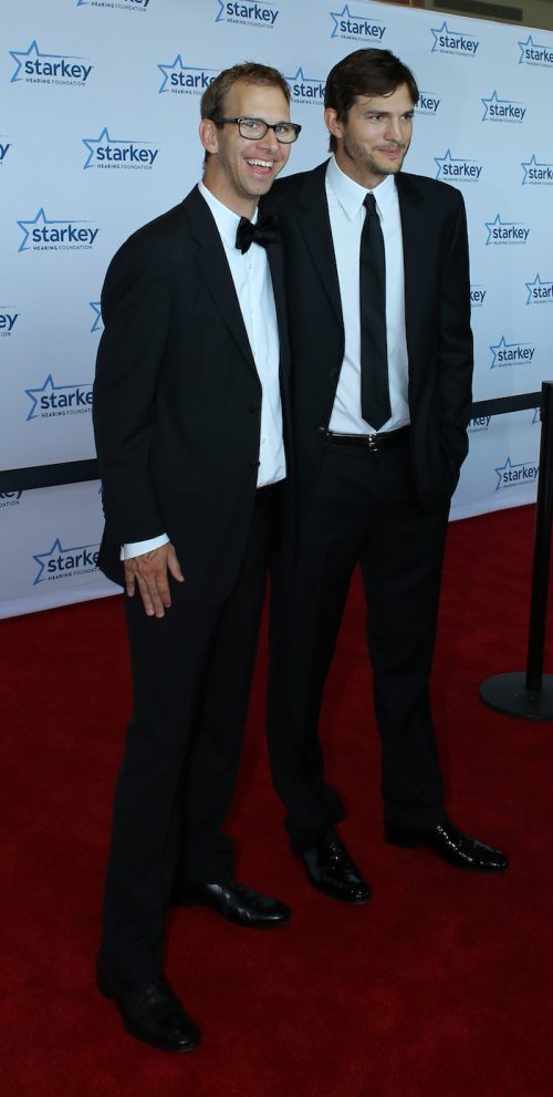 Michael and Ashton Kutcher at the 2013 Starkey Hearing Foundation's "So the World May Hear" Awards Gala