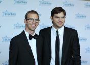 Michael và Ashton Kutcher tại Lễ trao giải thưởng Starkey Listening Foundation 2013 "So the World May Hear" năm 2013