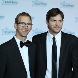 Michael and Ashton Kutcher at the 2013 Starkey Hearing Foundation "So the World May Hear" Awards Gala in 2013