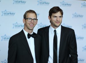 Michael and Ashton Kutcher at the 2013 Starkey Hearing Foundation "So the World May Hear" Awards Gala in 2013