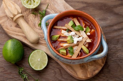 Mexican red soup. 