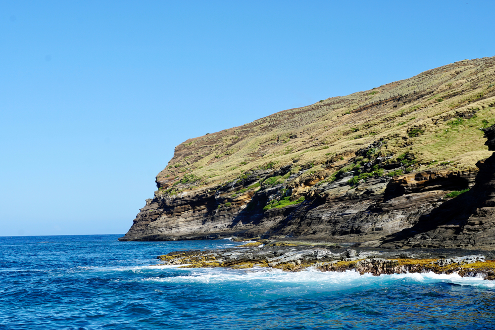 The coastline of Ni'ihau island, Hawaii