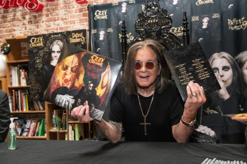 Ozzy Osbourne signing copies of "Patient Number 9" in Long Beach, California in September 2022