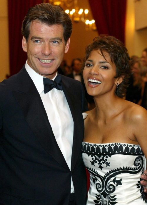 Pierce Brosnan and Halle Berry at the premiere of "Die Another Day" in 2002