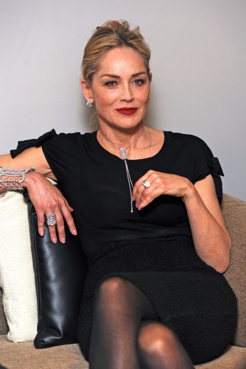 Sharon Stone photographed in Milan in 2018