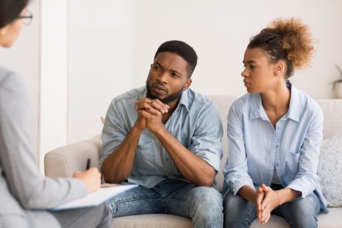 Young Black Couple in Counseling
