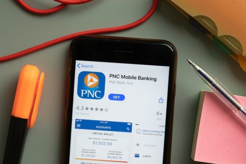 pnc mobile bank app on phone