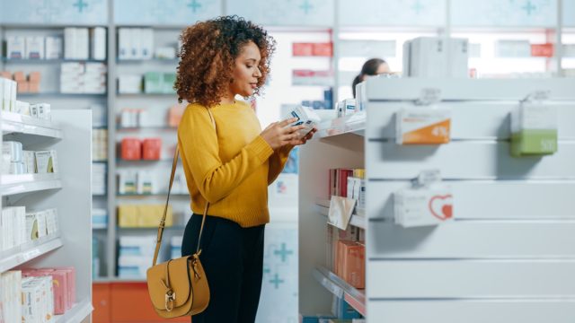 woman shopping for medication