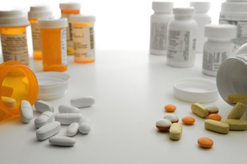 prescription pills and bottles