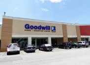 he exterior view of a Goodwill Store. Goodwill Industries International Inc,is an American nonprofit organization resells donated used clothing and merchandise.