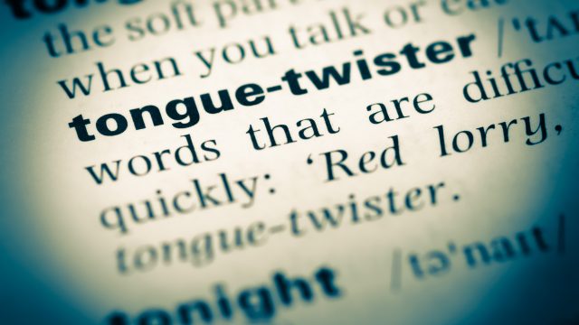 tongue twister dictionary definition