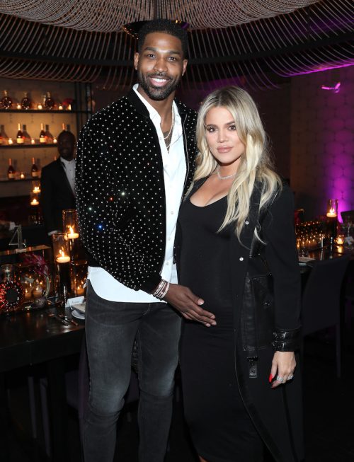 Tristan Thompson and Khloé Kardashian at Beauty & Essex in Los Angeles in 2018