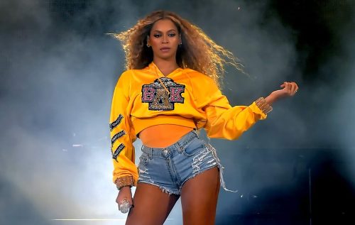 INDIO, CA - APRIL 14: Beyonce Knowles performs onstage during 2018 Coachella Valley Music And Arts Festival Weekend 1 at the Empire Polo Field on April 14, 2018 in Indio, California. 