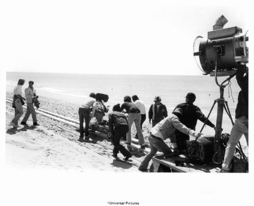 A scene directing Jaws the movie.