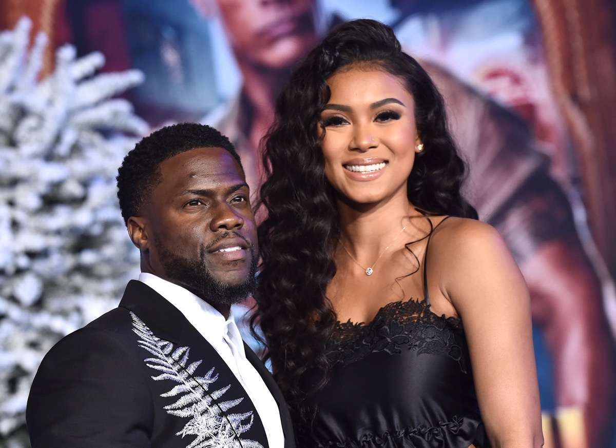 Kevin Hart and Eniko Parrish in 2019