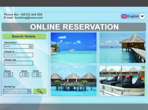 Online Reservation Screen