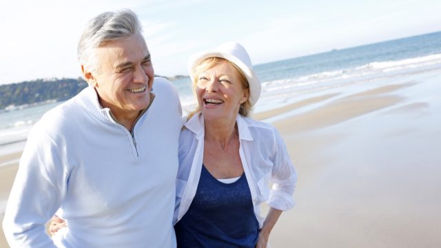 Retired Couple on the Beach