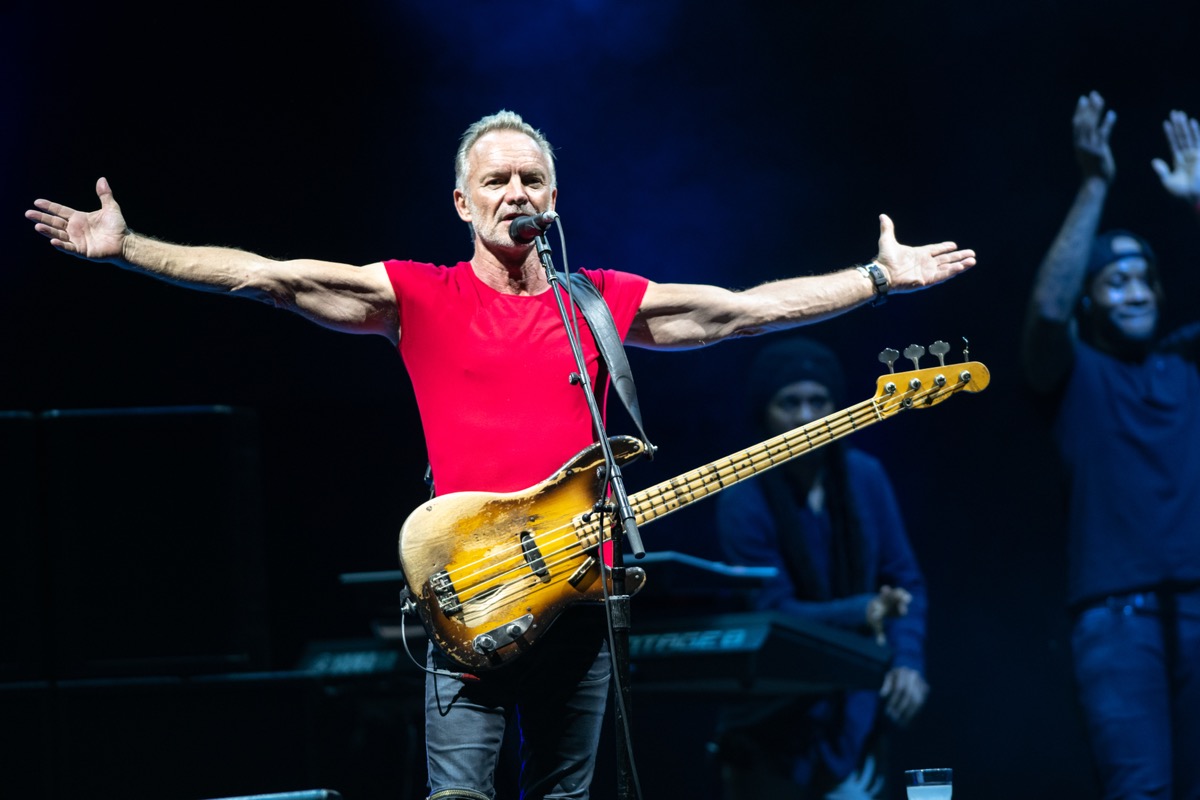 Sting performing in 2019