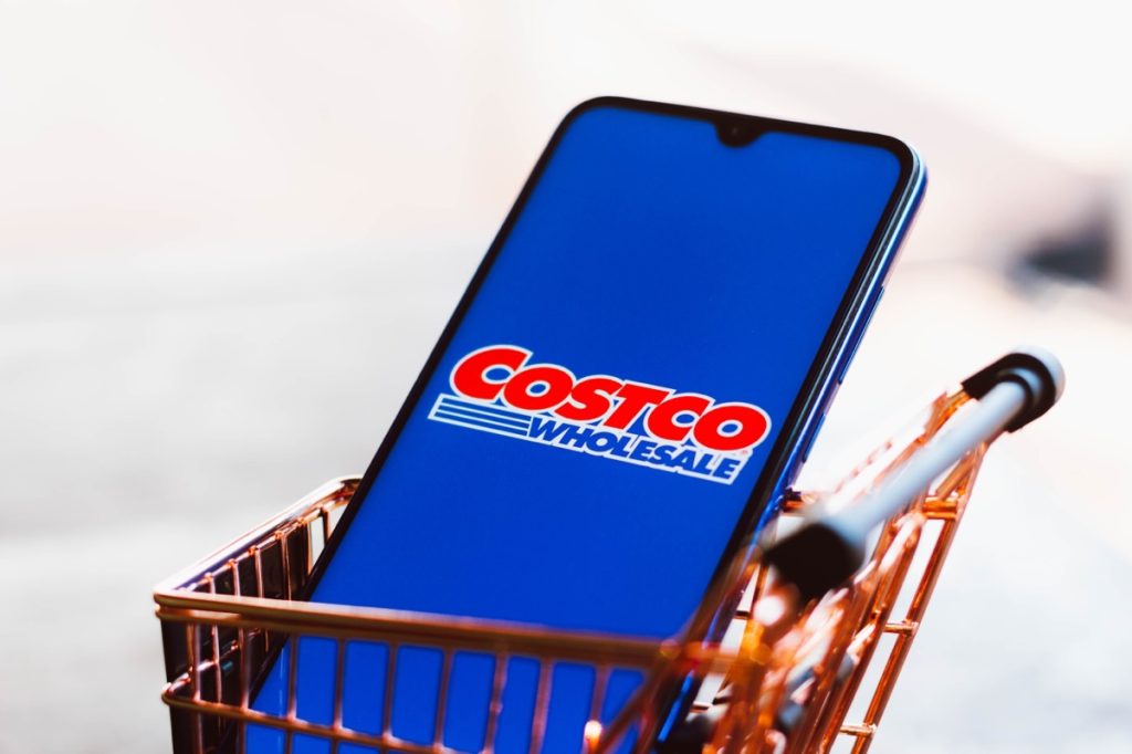 Costco app on an iphone.