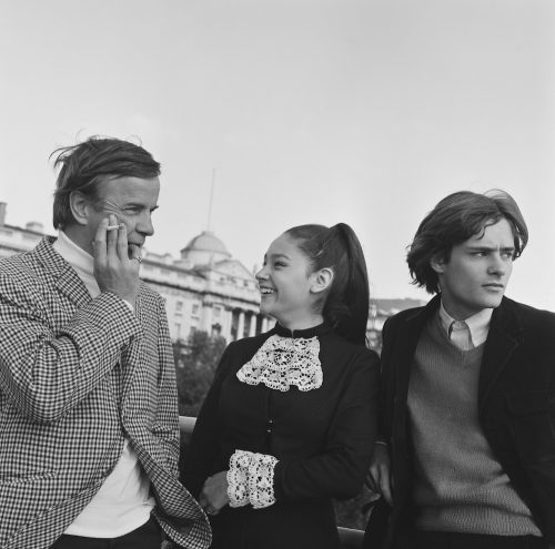 Franco Zeffirelli, Olivia Hussey, and Leonard Whiting in London in 1967