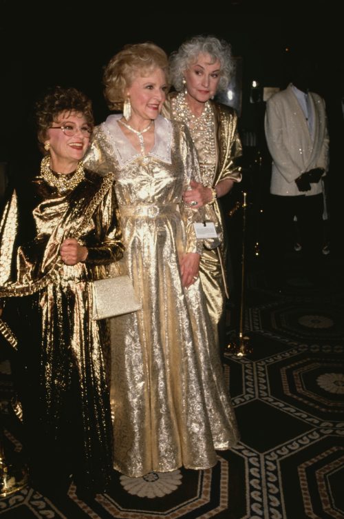 Estelle Getty, Betty White, and Bea Arthur at the Night of 100 Stars Gala in 1990