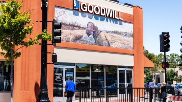 Entrance to Goodwill Silicon Valley store in downtown Sunnyvale
