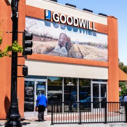 Entrance to Goodwill Silicon Valley store in downtown Sunnyvale