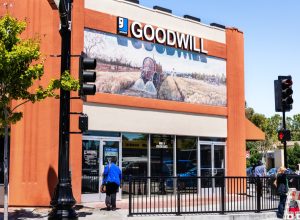 Entrance to Goodwill Silicon Valley store in downtown Sunnyvale