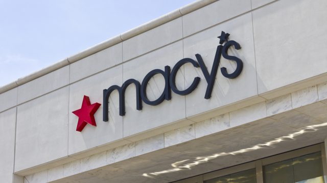 A Macy's department store sign